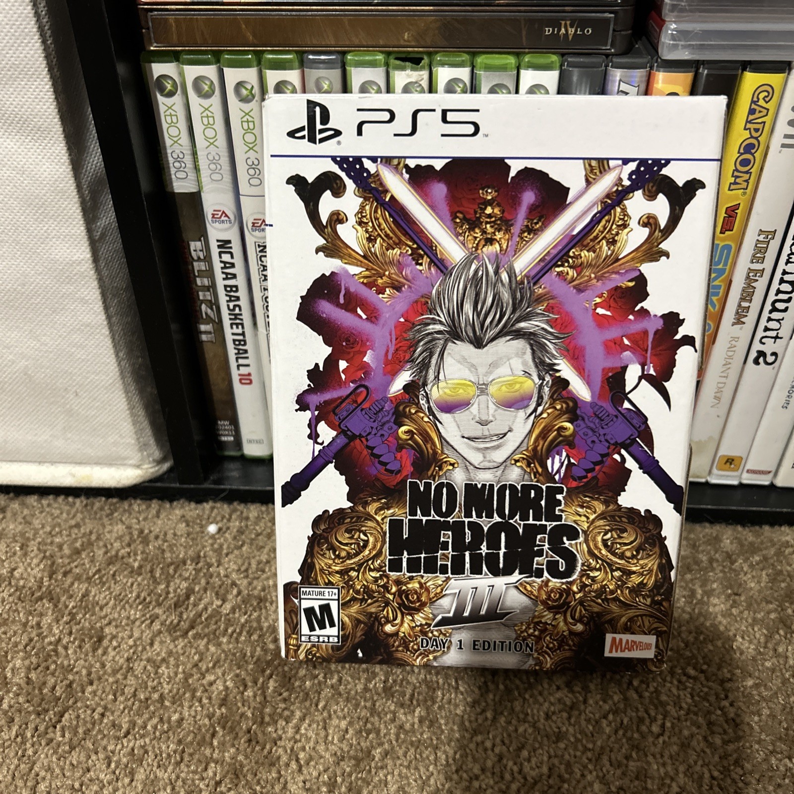 No More Heroes 3 – Day 1 Edition – Sony PlayStation 5 NO GAME! BOX AND EXTRAS!