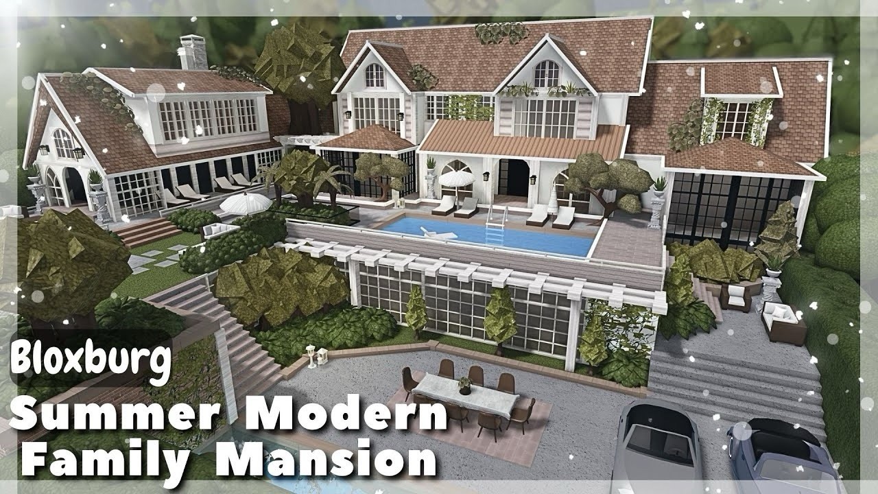 MODERN FAMILY MANSION BLOXBURG.CHECK DESCRIP.FAST BUILDER FOR AFFORDABLE PRICE