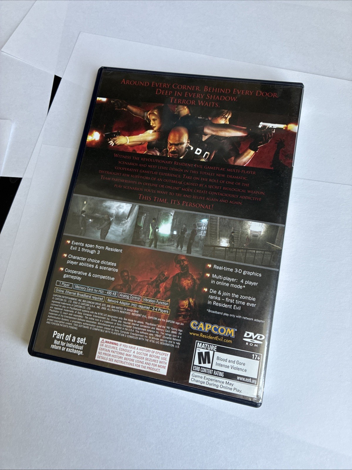 Resident Evil The Essentials PlayStation 2 PS2 Outbreak Code Veronica X RE4 Set