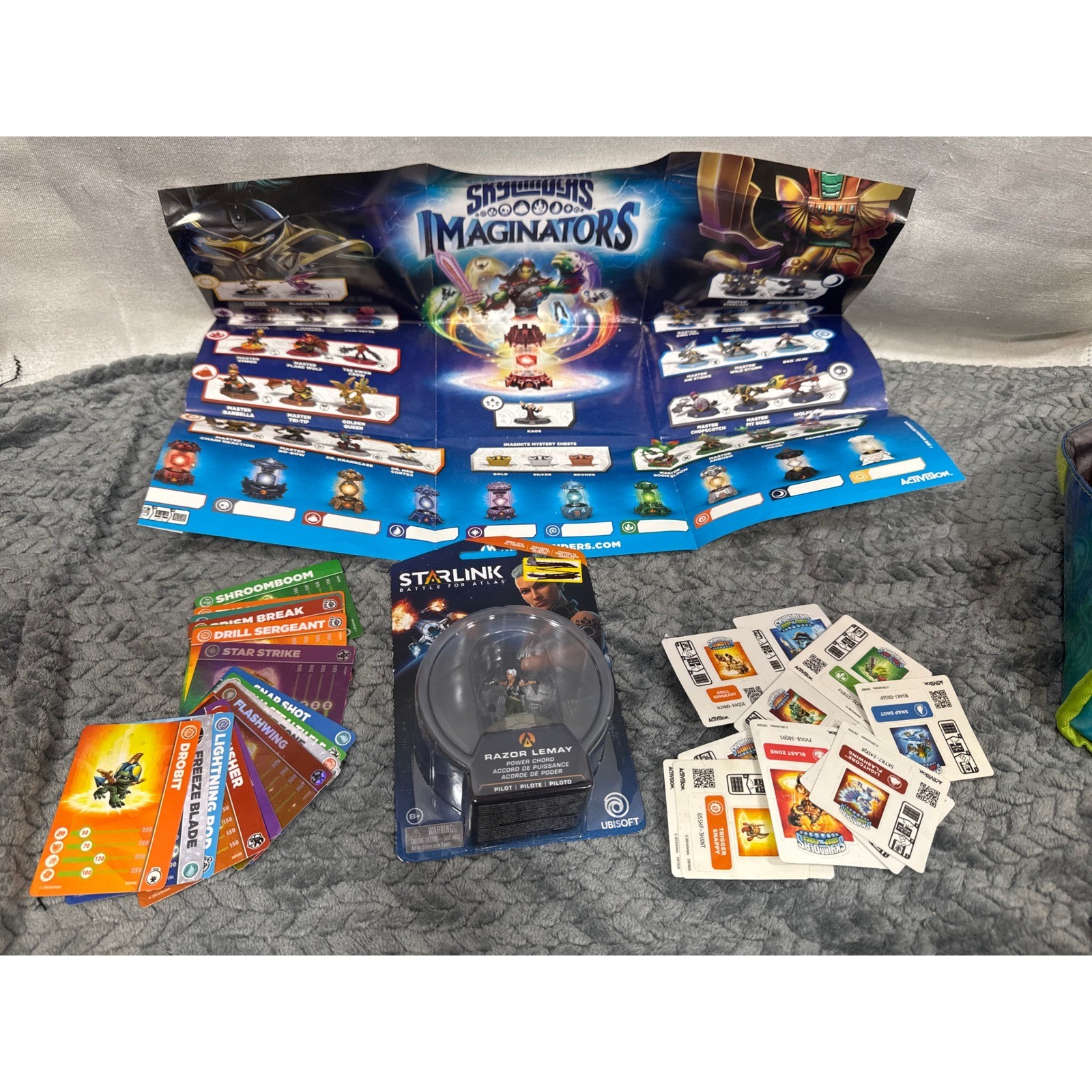 Skylanders Figure Lot 30+ Figures Portal Case Cards Starlink Razor Lemay NIB