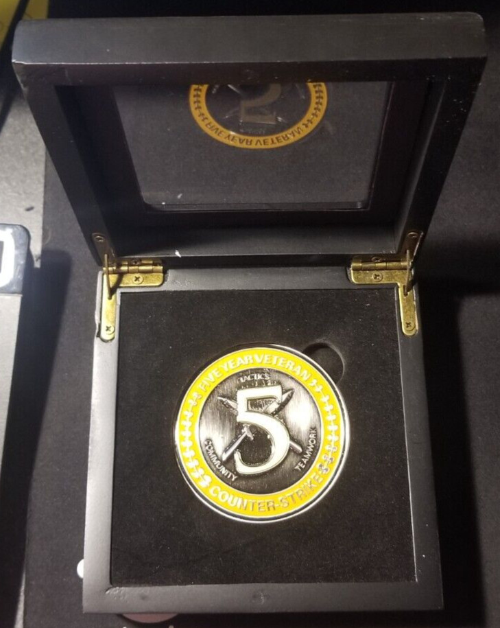 CS:GO 5 Year Veteran Coin/Medal Original Valve Corporation Counter Strike Merch