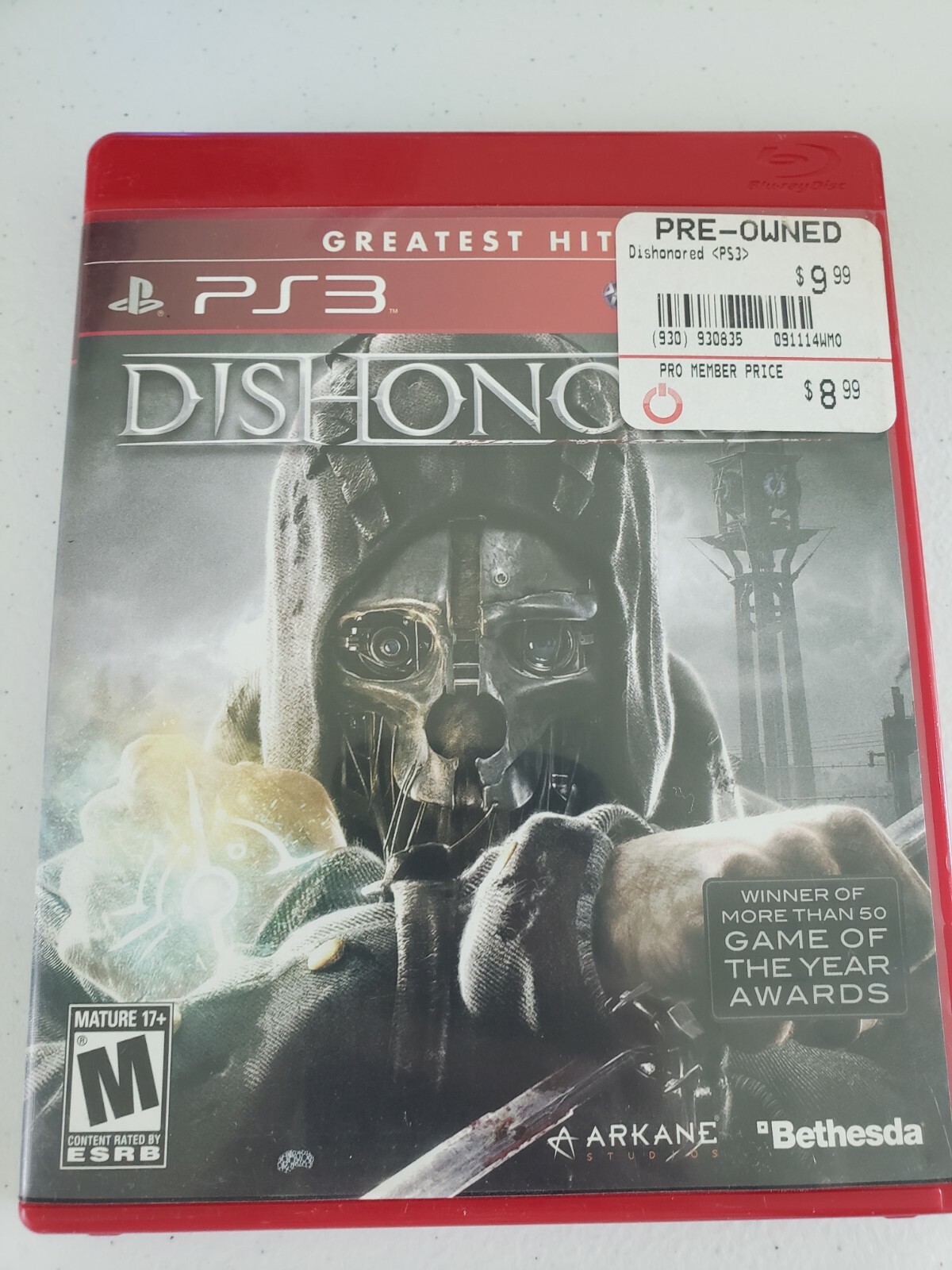 Dishonored (Sony PlayStation 3, 2012) PS3