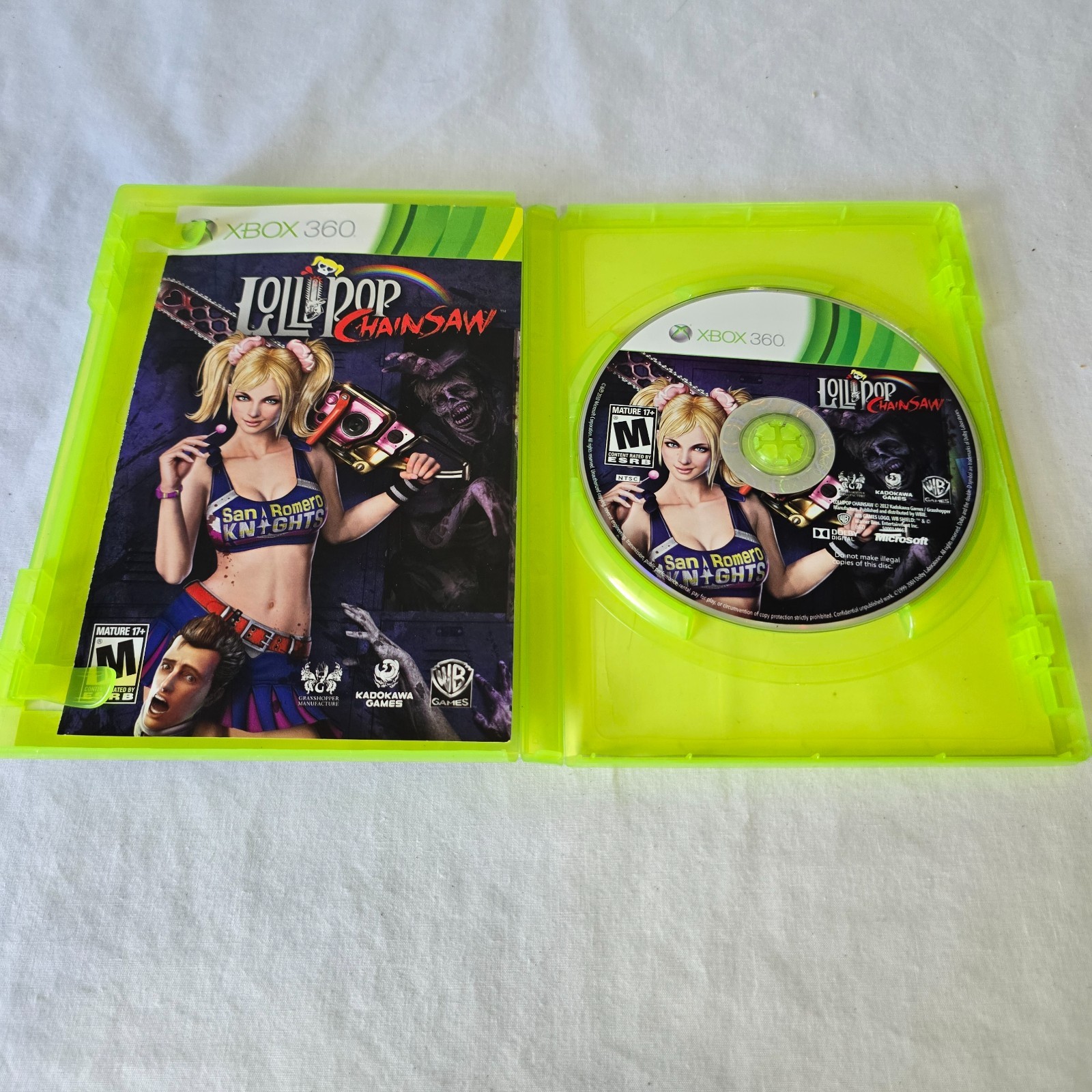 XBox 360 Lollipop Chainsaw Video Game Mature 17+