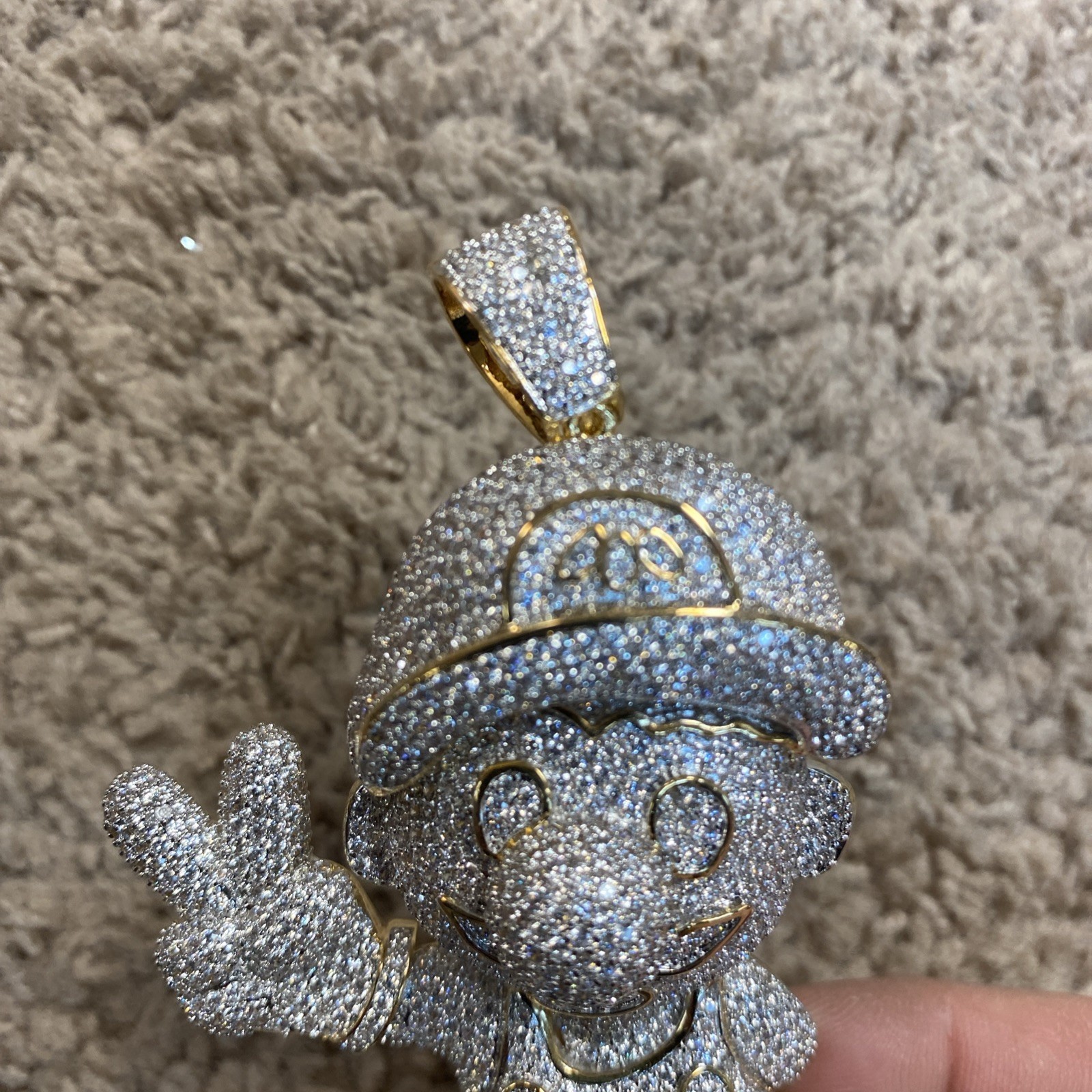 Super Mario Large Necklace Pendant Charm, Costume Jewelry , Nintendo- Awesome