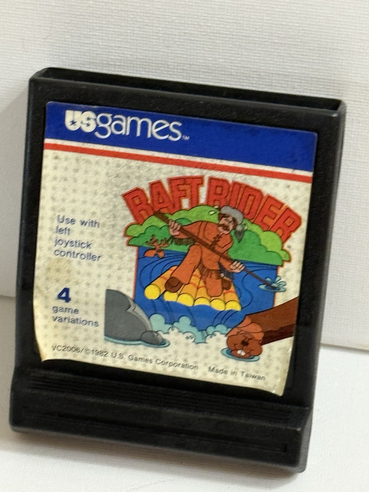 RAFT RIDER US Games Atari 2600 Game Cartridge Tested Cleaned vintage 1982 Vnt