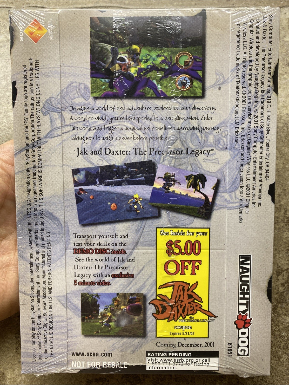 Jak and Daxter: Precursor Legacy DEMO Playstation 2 PS2 2001 Promo SEALED RARE!