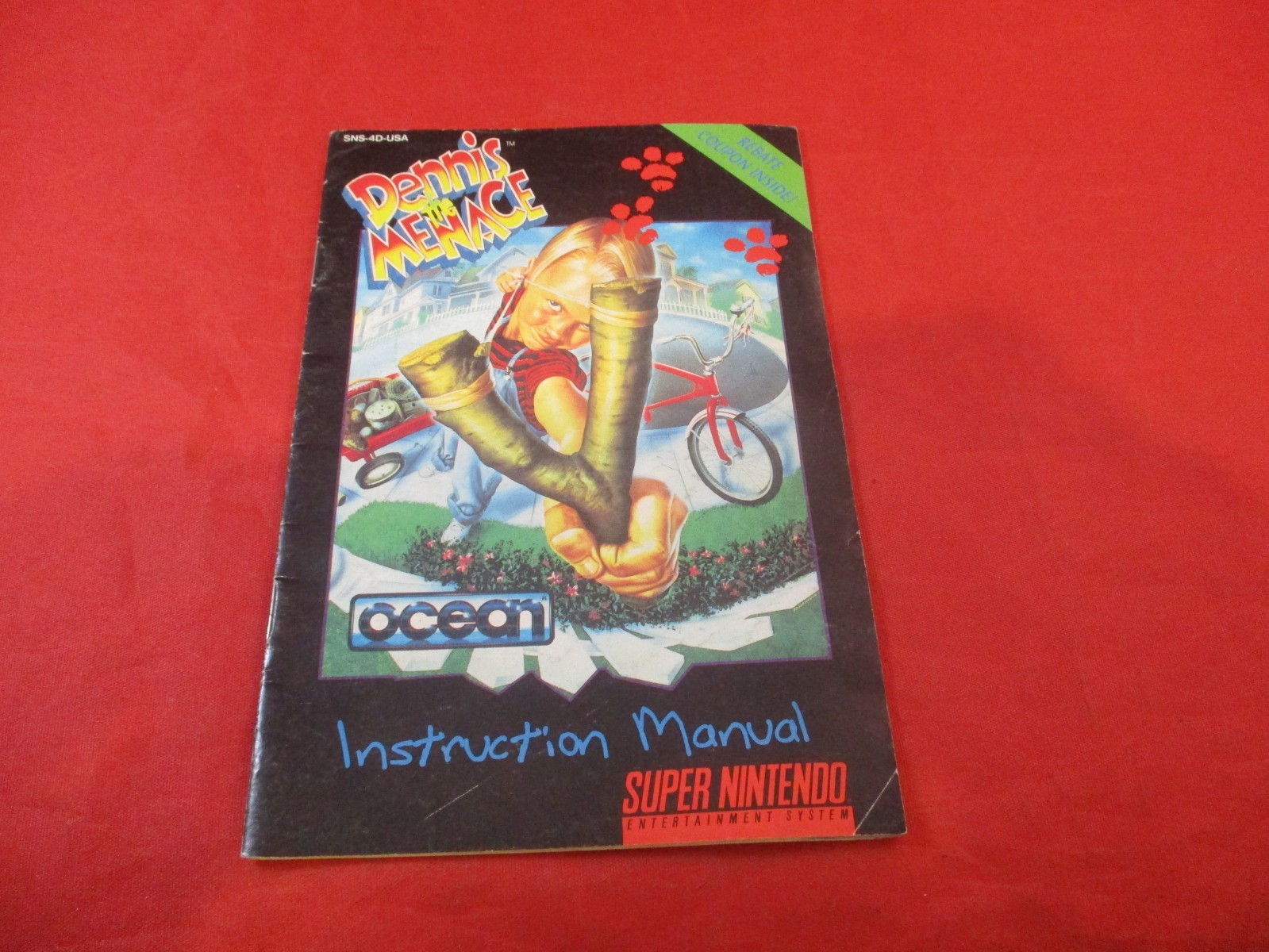 Dennis the Menace Super Nintendo SNES Instruction Manual Booklet ONLY
