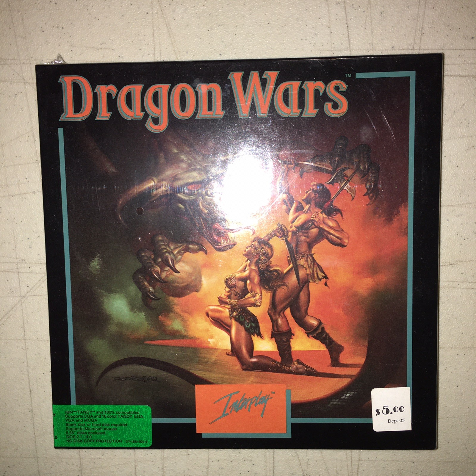 Dragon Wars By Interplay IBM PC Brand New Sealed 3.5″ Version 1989 First Release