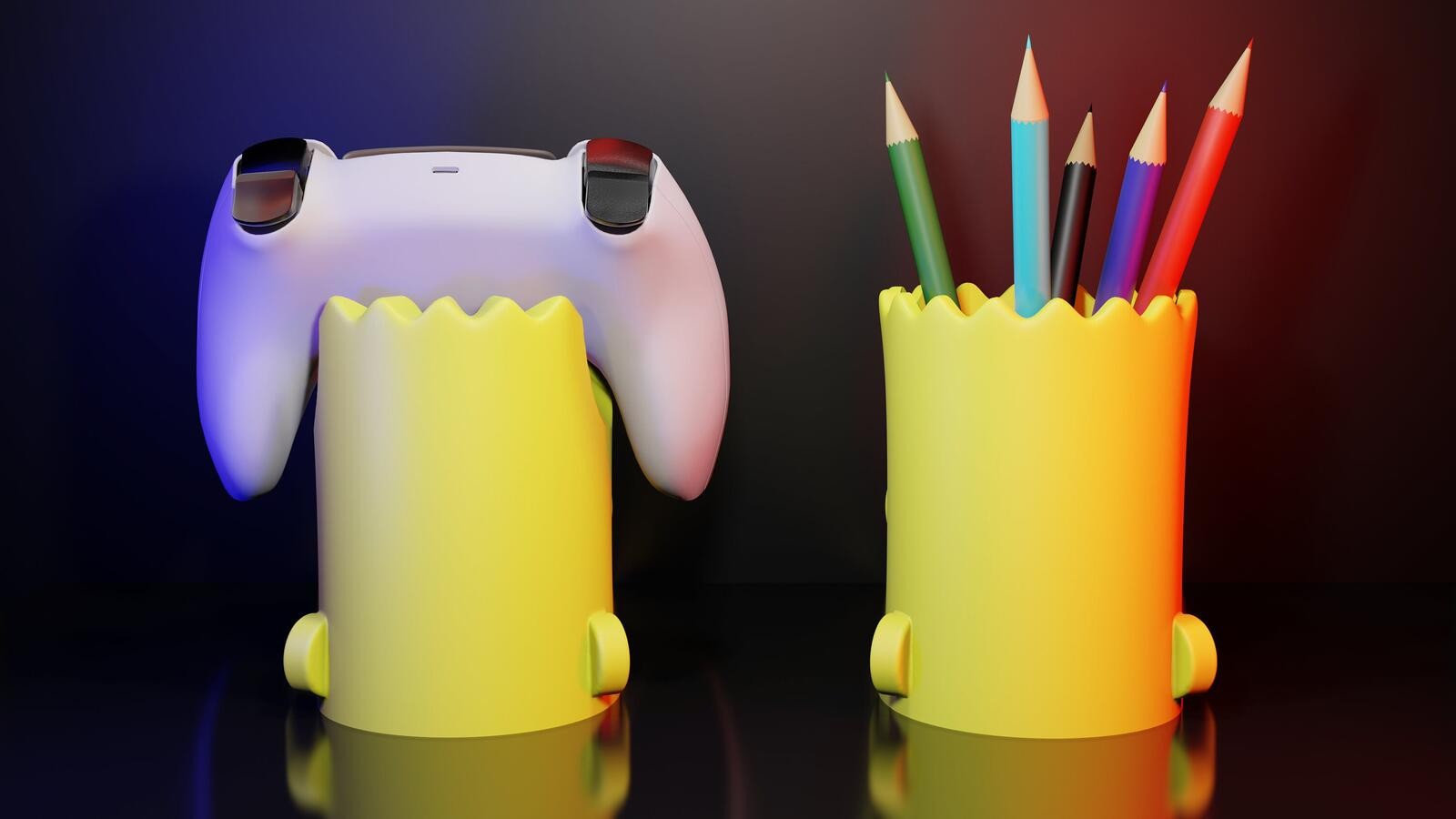 Bart Simpson pencil holder or controller stand you choose | Desk Organizer