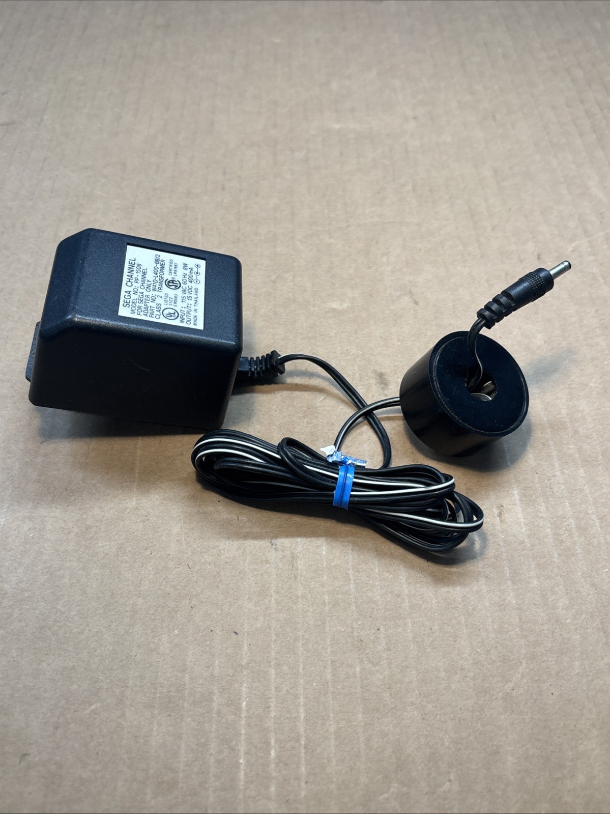 Sega PP-1508 AC Adapter Only for Sega Channel, 15VDC, 400mA