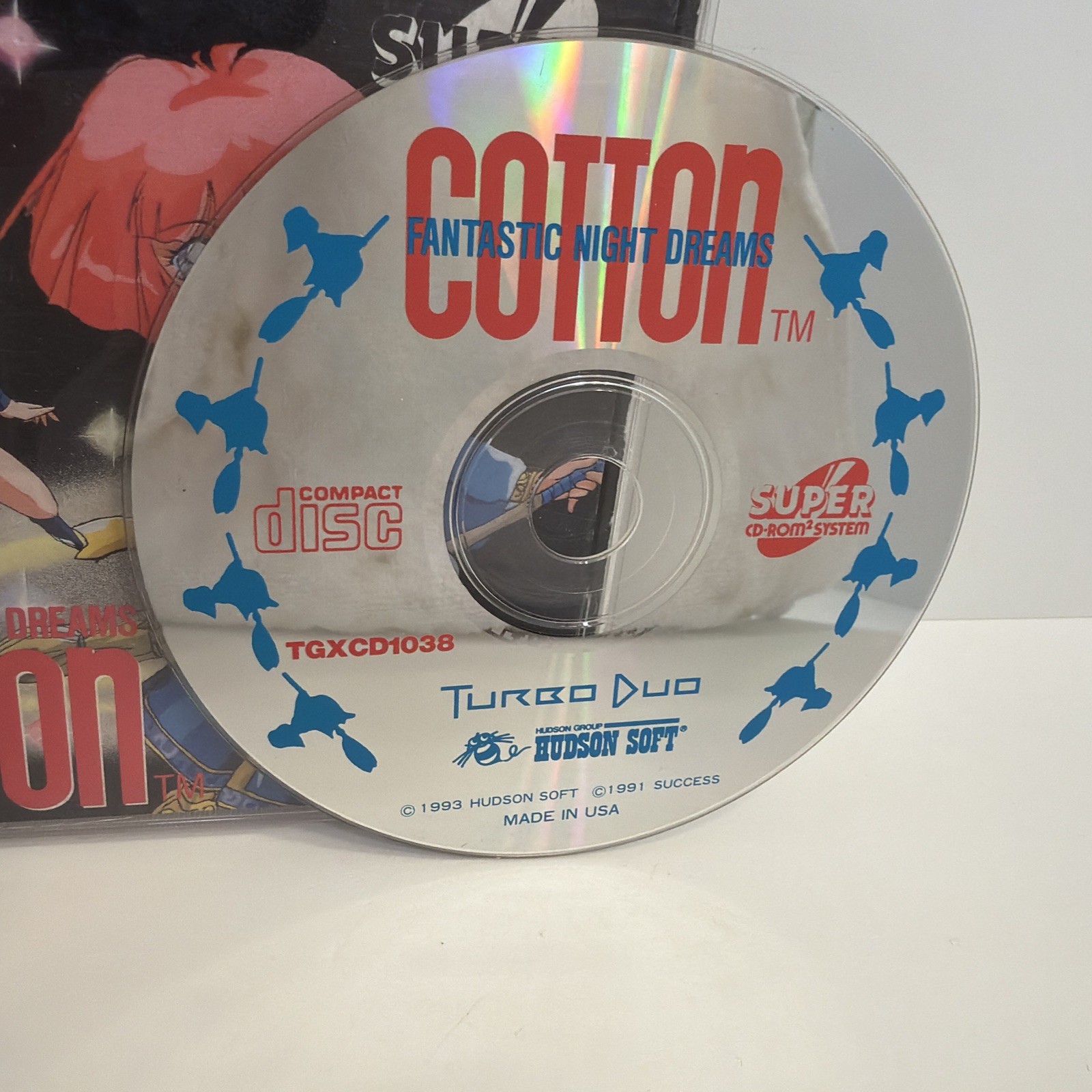 Cotton: Fantastic Night Dreams TurboGrafx Super CD Turbo Duo US Ver Disc +Manual