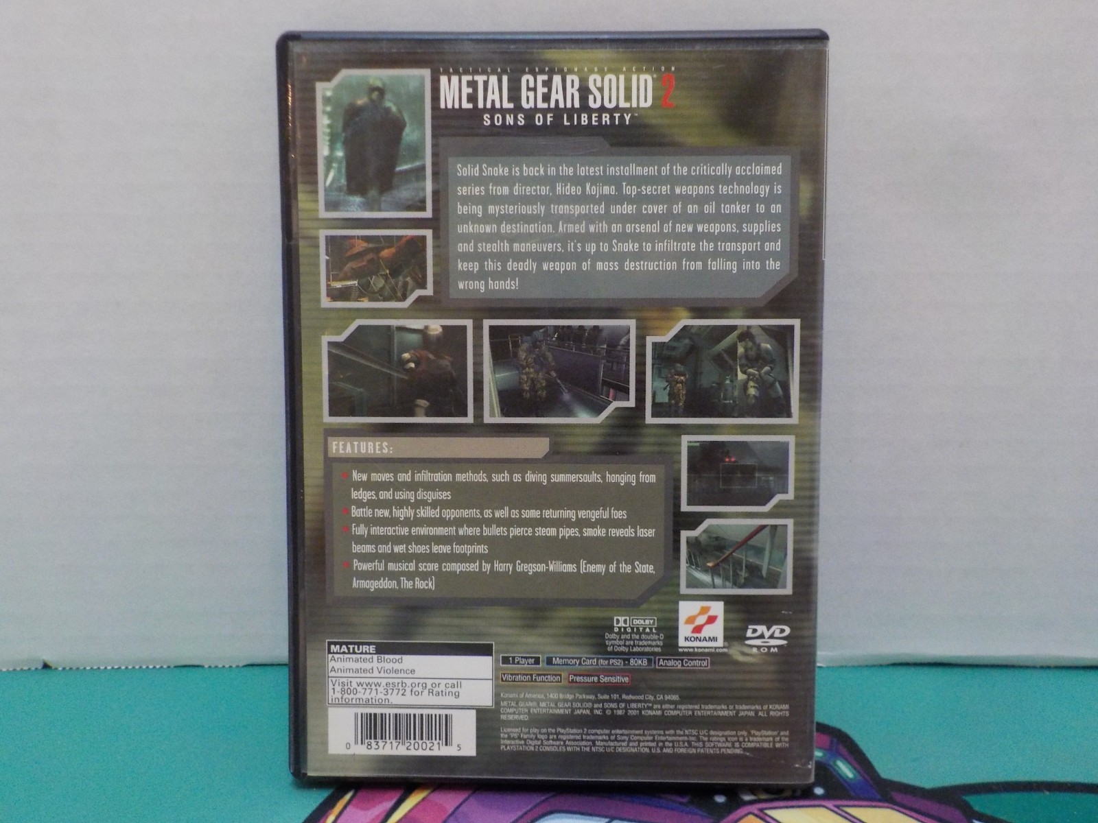 N A1001 Metal Gear Solid 2 Sons of Liberty PS2 PlayStation 2 CIB