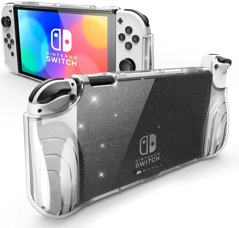 For Nintendo Switch OLED Console Joy-Con 7.0″ Mumba Case Flexible TPU Grip Cover