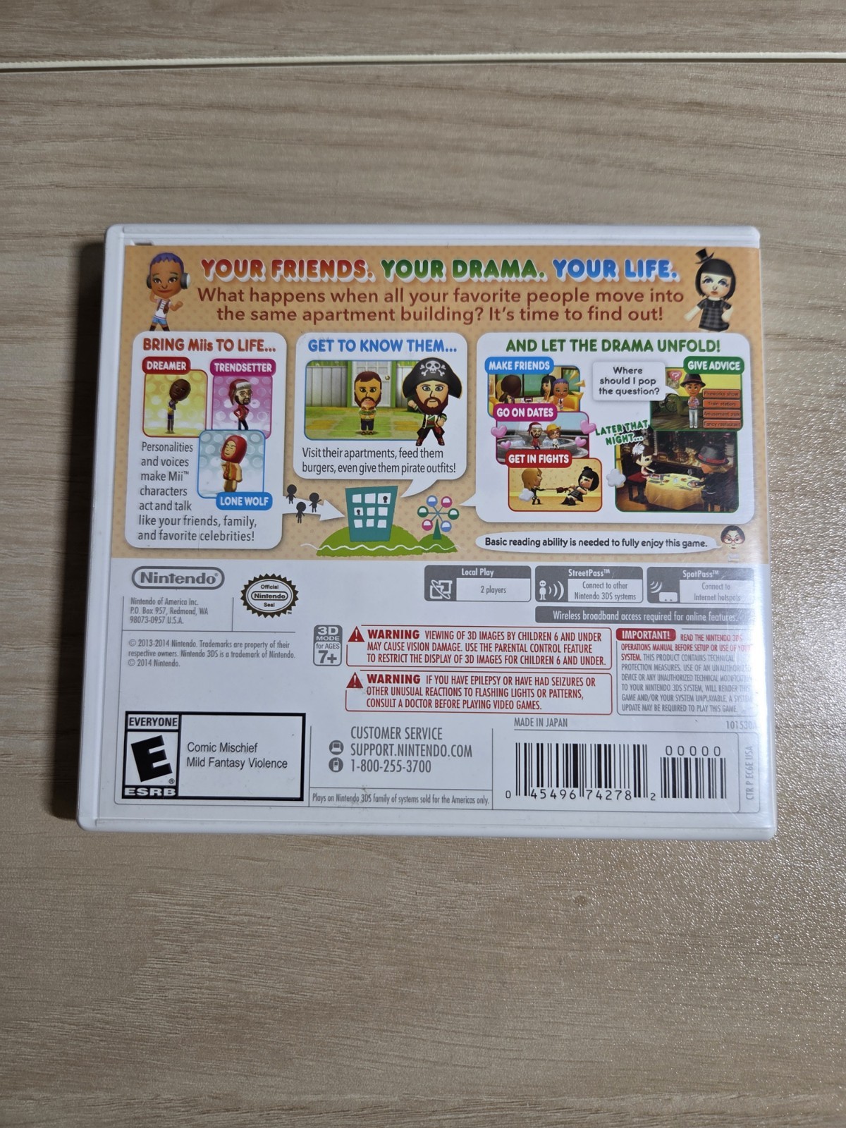 Nintendo 3DS Game Lot- Animal Crossing, Tomodachi Life, Miitopia & Fantasy Life