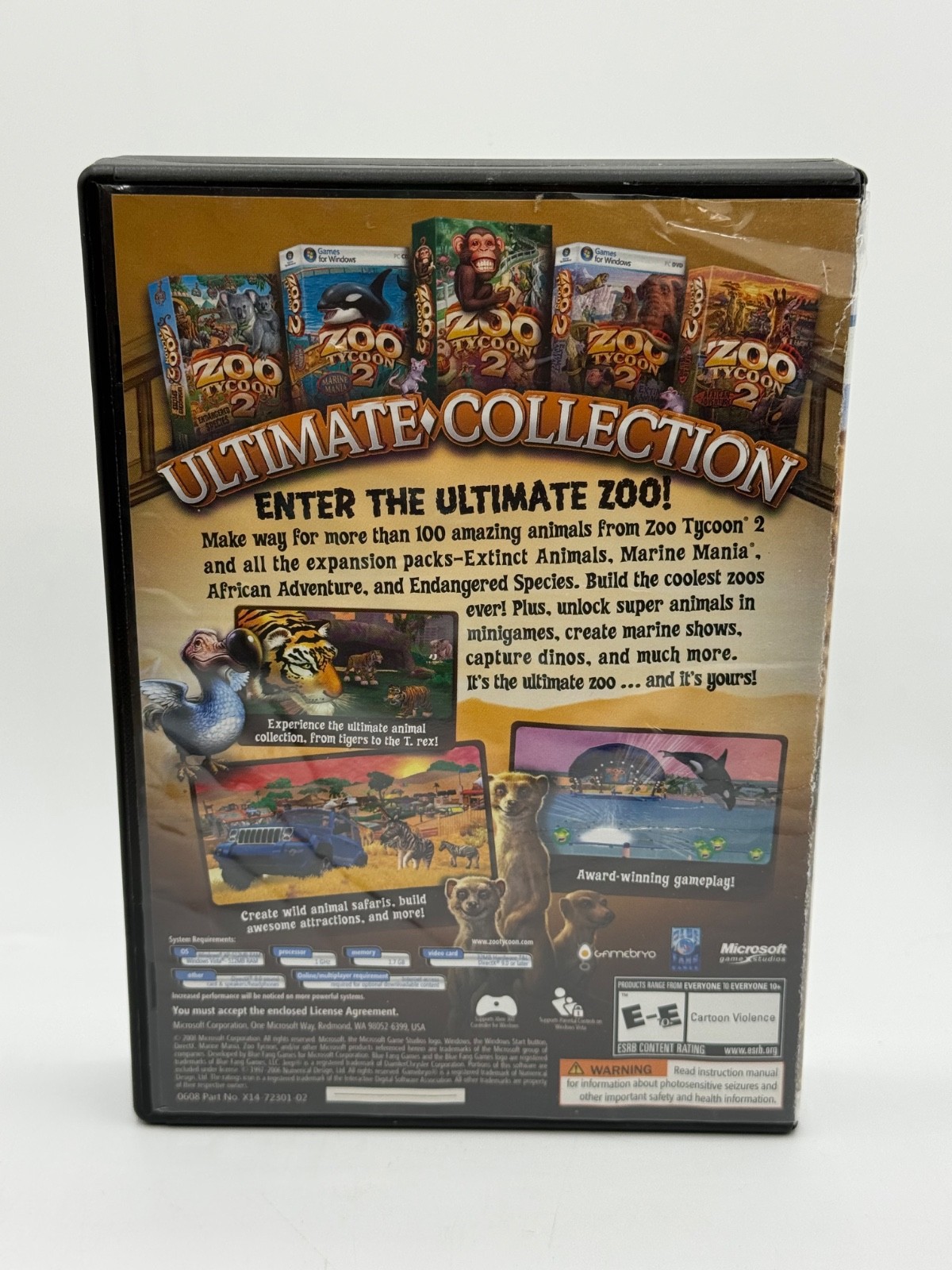 Zoo Tycoon 2: Ultimate Collection All 4 Expansion Packs (PC, 2008)