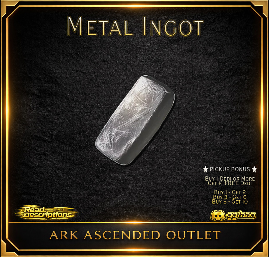 Metal Ingot-Ark Survival Ascended PVE-Resources- ASA XBOX/PS5/PC-Official-AAO-