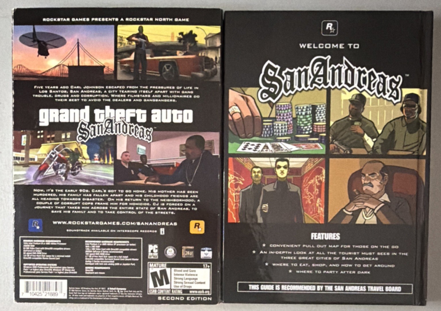 Grand Theft Auto: San Andreas Second Edition PC Rockstar Games Manual Map