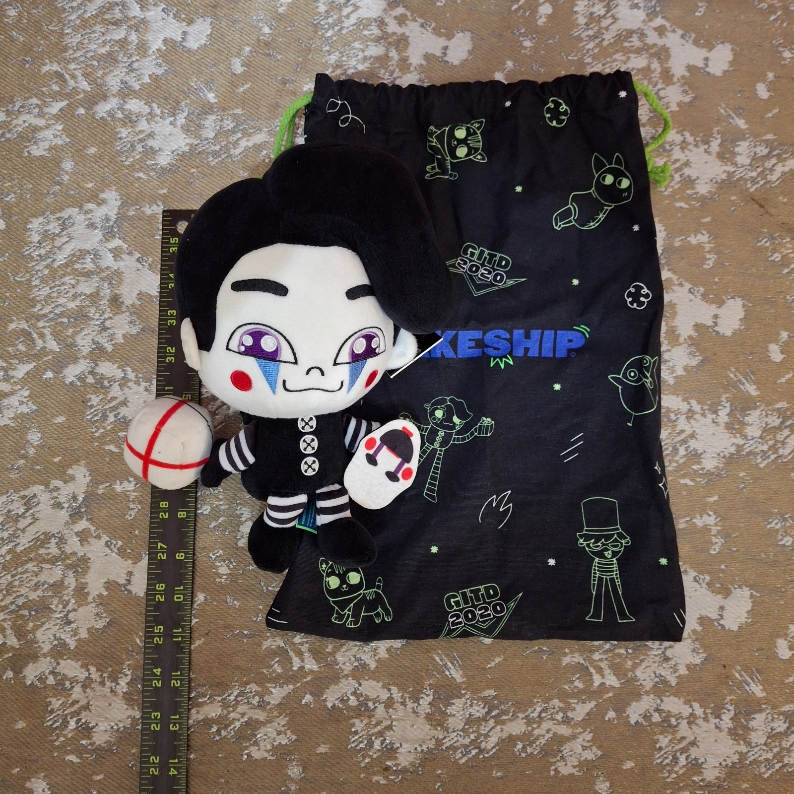 Makeship Dawko Poppet Plush Doll w/ Bag Official GITD 2020 Limited Edition