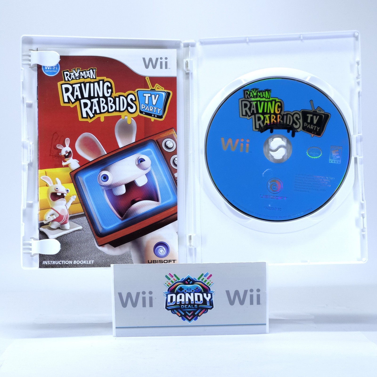 Rayman Raving Rabbids TV Party CIB W/ Manual – Wii