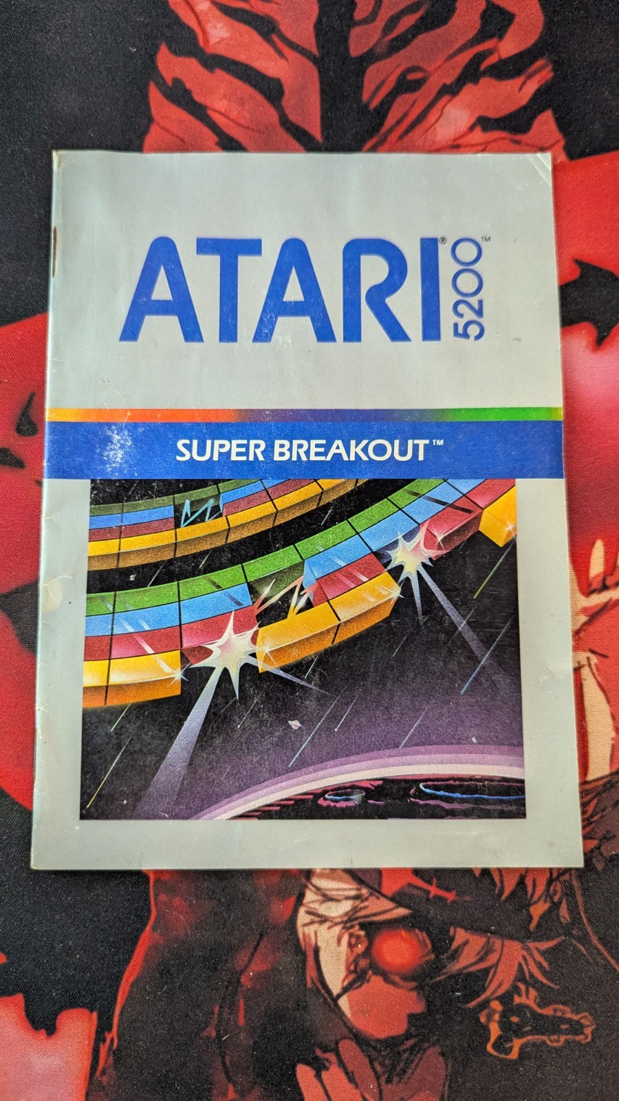 Super Breakout (Atari 5200, 1982) Cartridge Overlays & Manual Tested Working