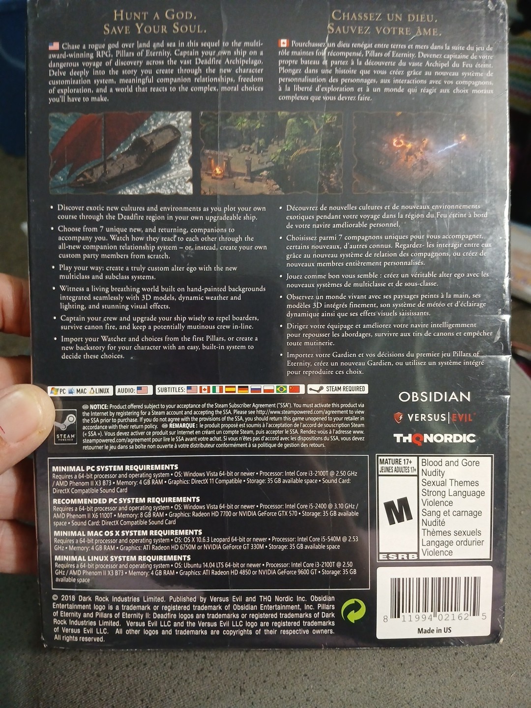 Pillars of Eternity 2 II Deadfire PC ** NEW SEALED