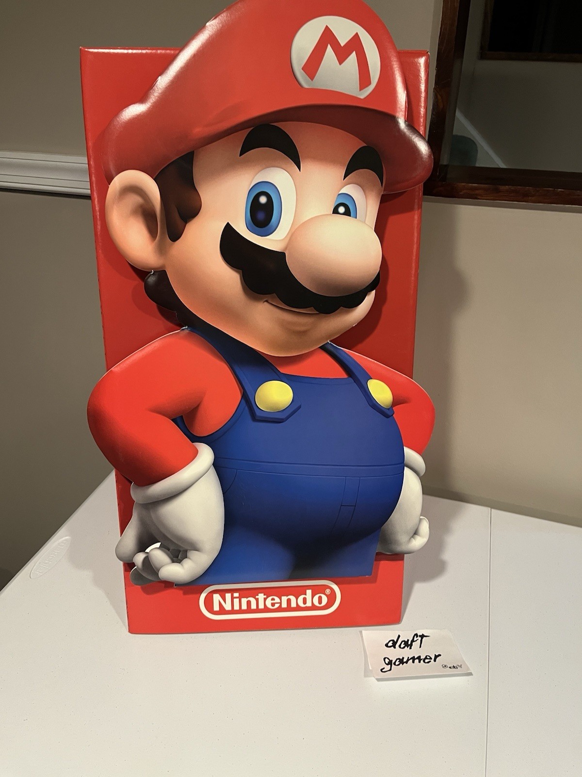 Nintendo Store Display Super Mario Double Sided Retail Sign TOYS R US Kiosk RARE
