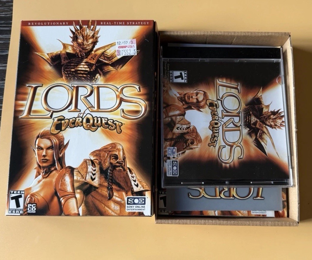Lords of EverQuest PC Gaming Software (2003) Small Box Sony Exc. Condition Disc