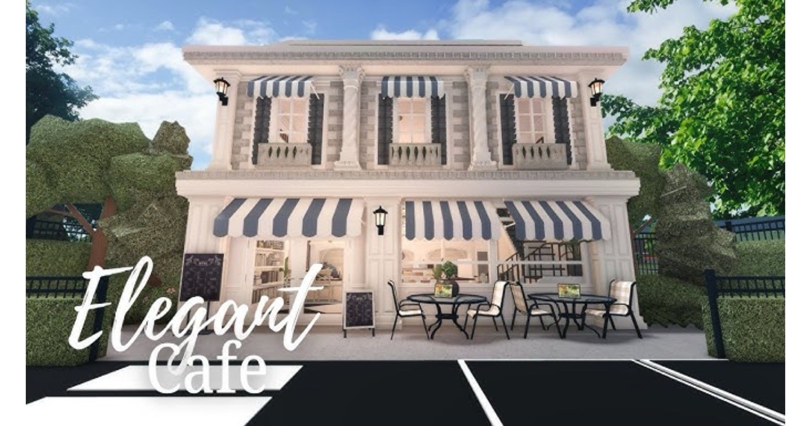 ELEGANT CAFE BLOXBURG.CHECK DESCRIP.FAST BUILDER FOR AFFORDABLE PRICE