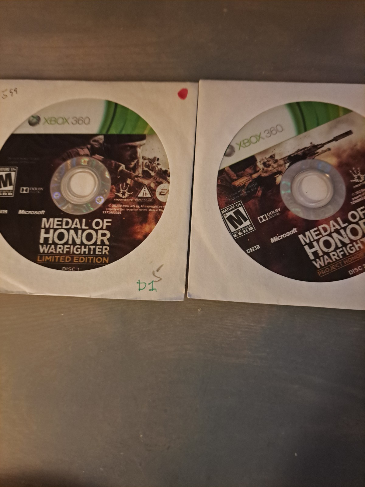 X360 Medal of Honor: Warfighter Limited Ed Disc Only ShipsFree