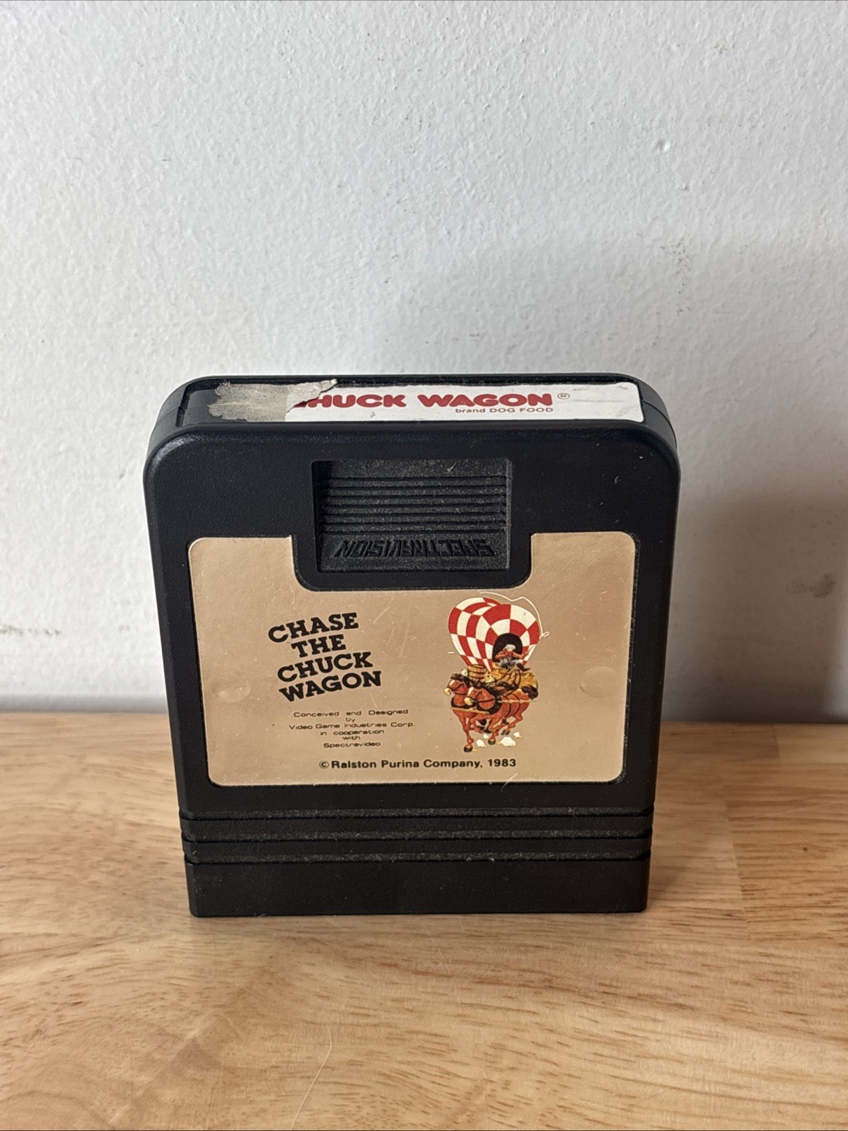 Super Rare CHASE THE CHUCKWAGON Atari 2600 Game Cartridge 1983 Ralston Purina