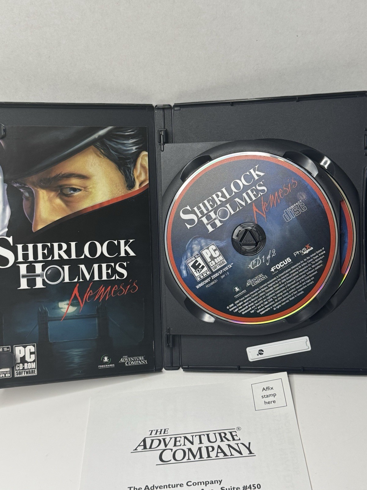 Sherlock Holmes: Nemesis (PC CD, 2008, The Adventure Company,