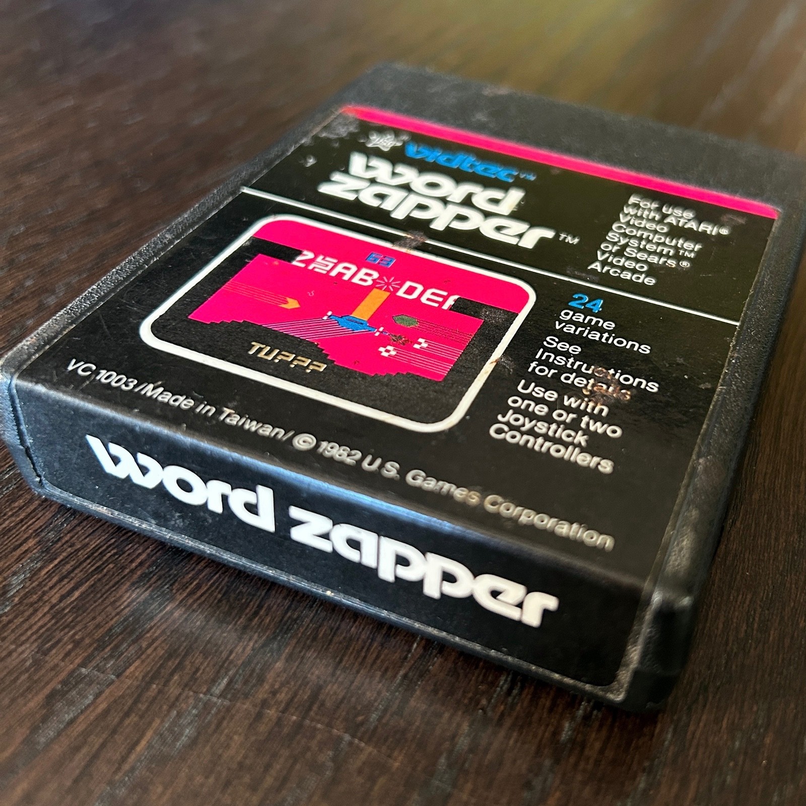 1982 Word Zapper Atari 2600 Video Game Cartridge by Vidtec + U.S. Games TESTED