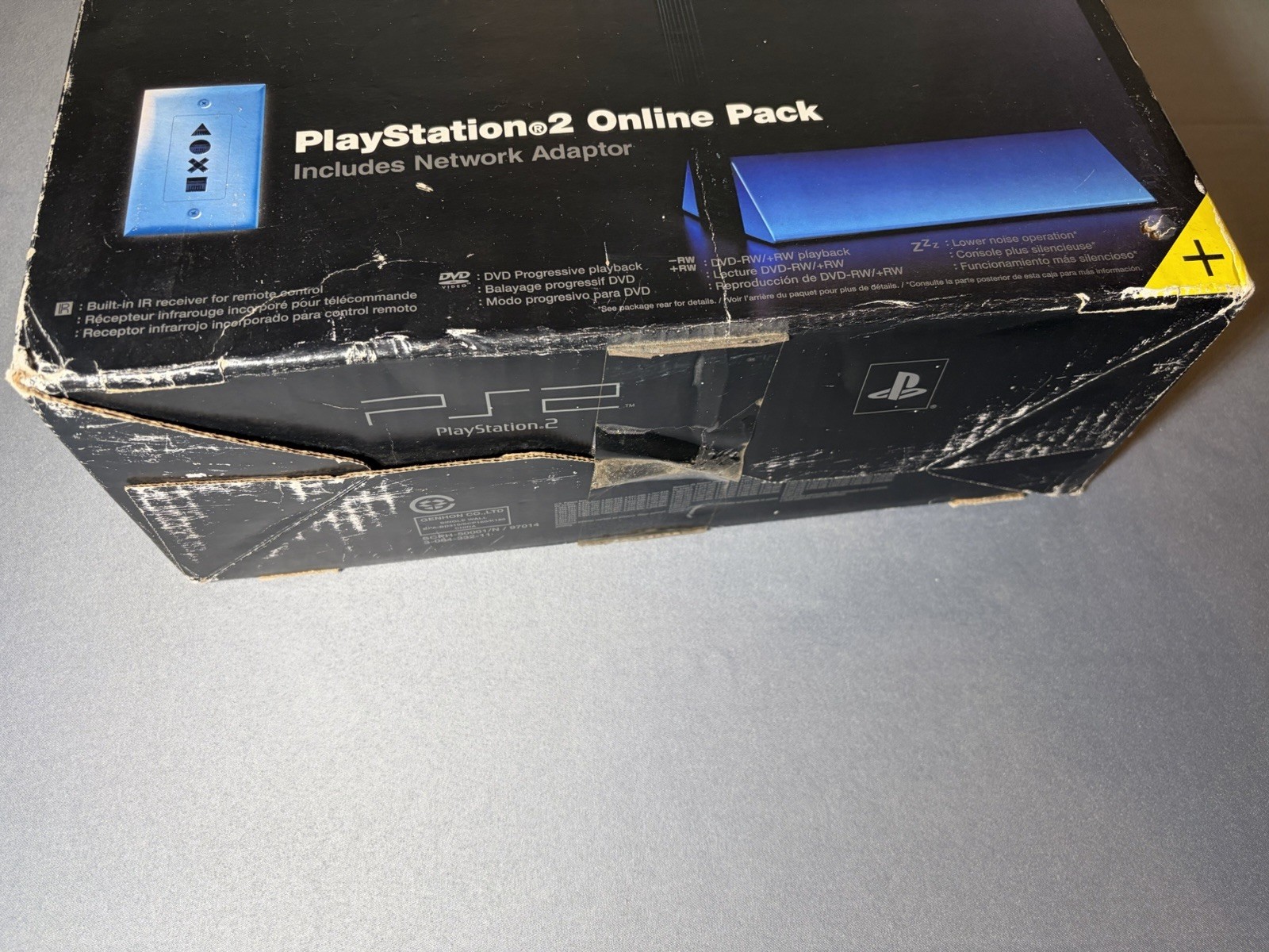 Sony PlayStation 2 PS2 Combo Pack Network Adapter Black Console Runs Great VG