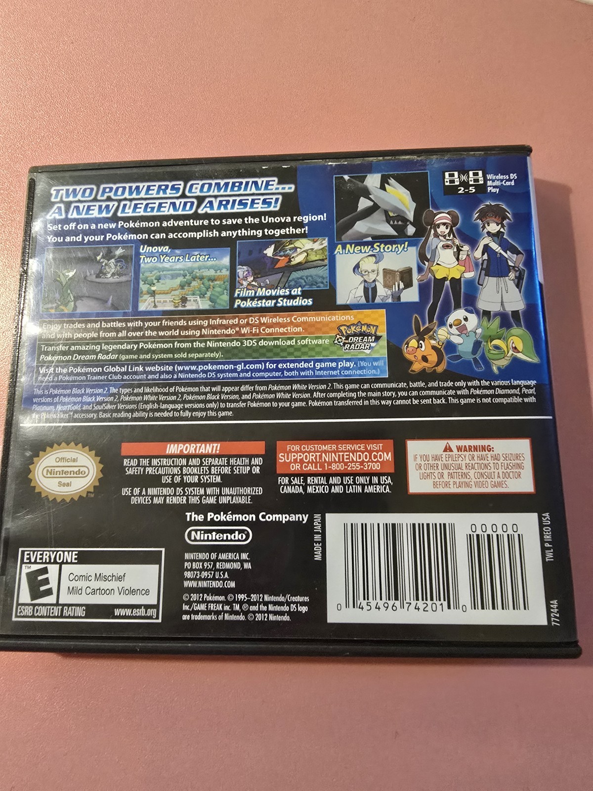 Pokémon Black Version 2 Nintendo DS 2012 Complete CIB US