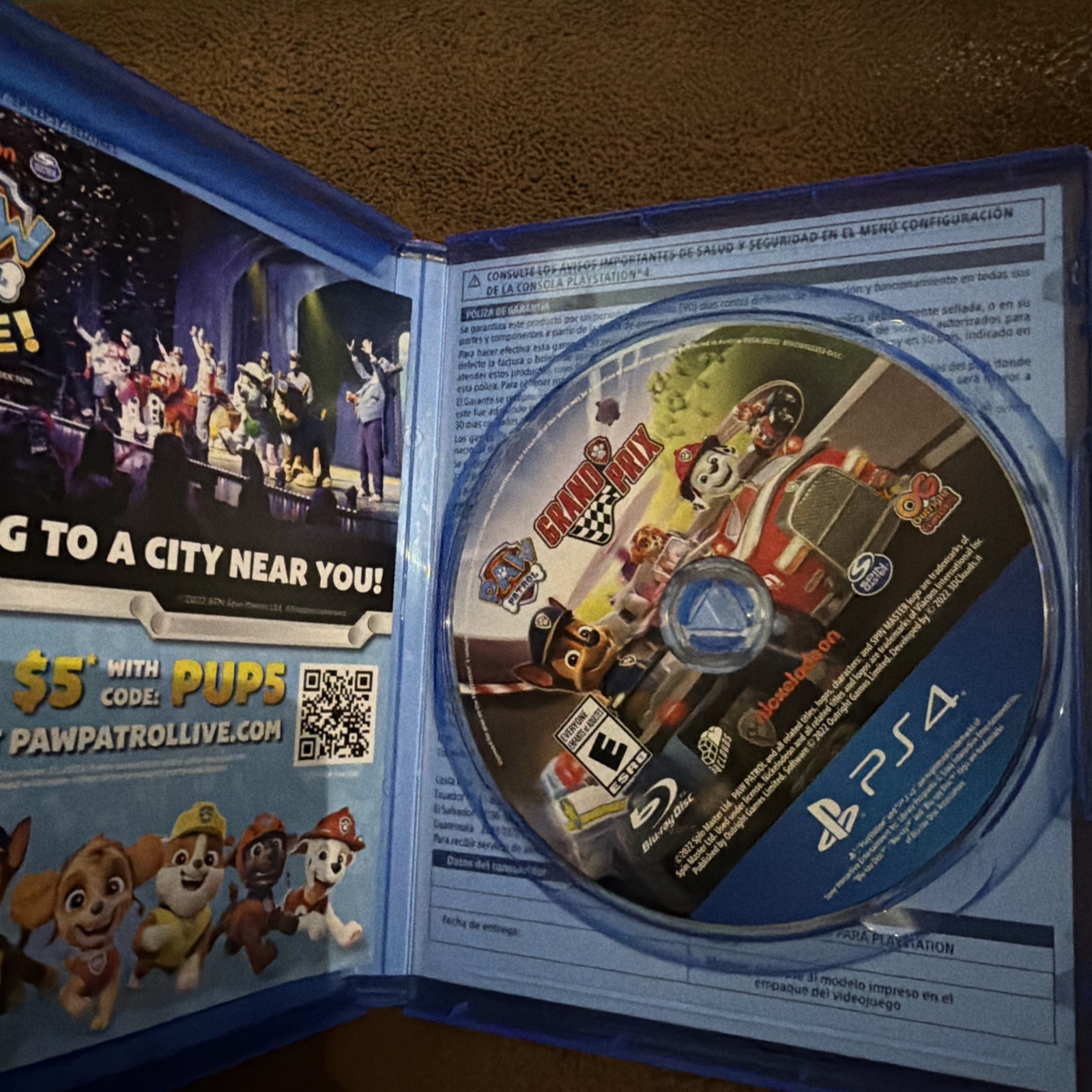 PS4 Paw Patrol Grand Prix Game Nickelodeon Outright Games CIB Complete Working