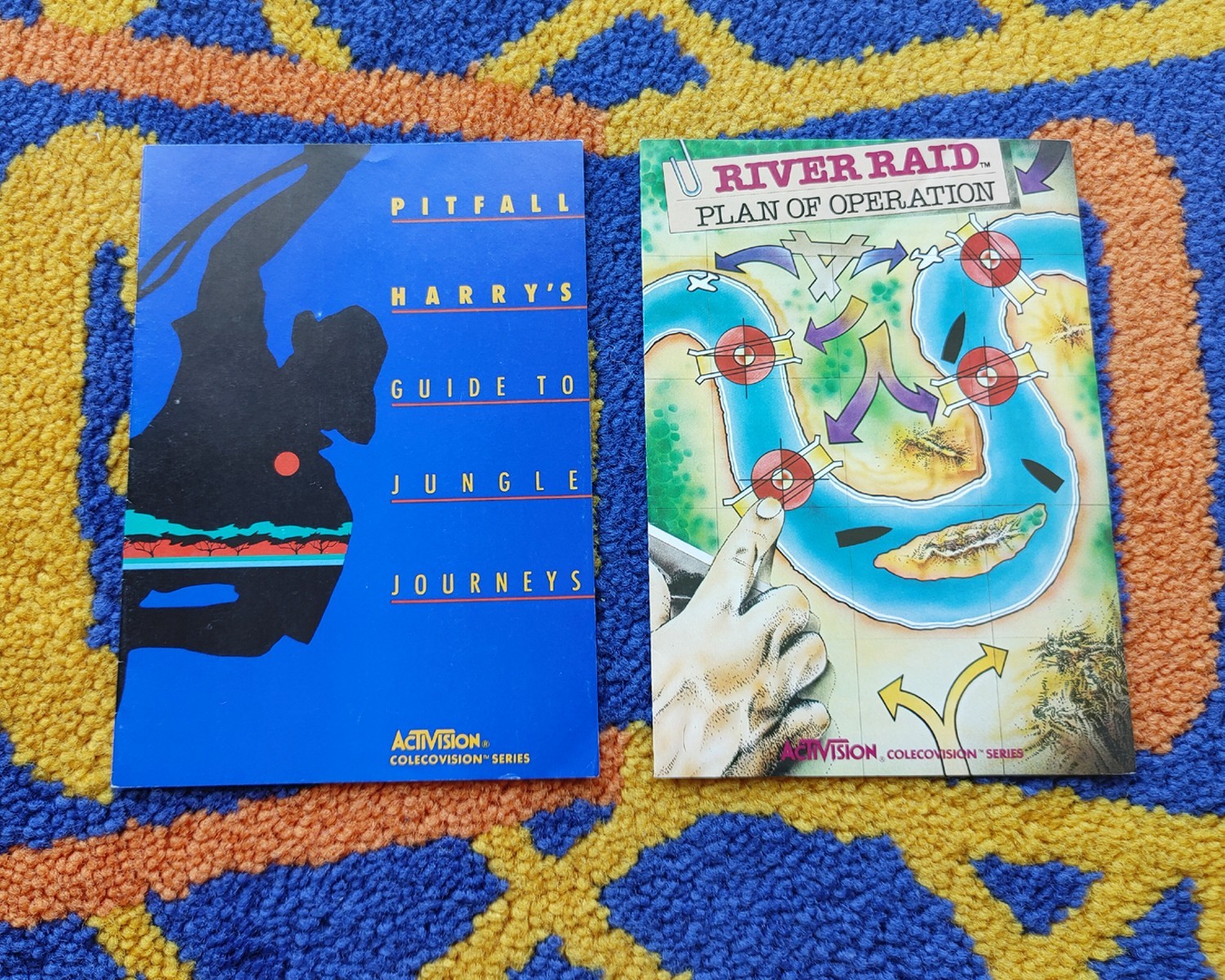 ColecoVision PITFALL + RIVER RAID w/manuals