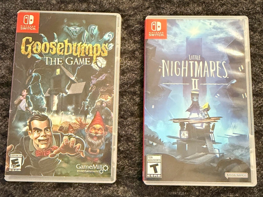Lot of (2) Nintendo Switch Games Goosebumps The Game & Little Nightmares II