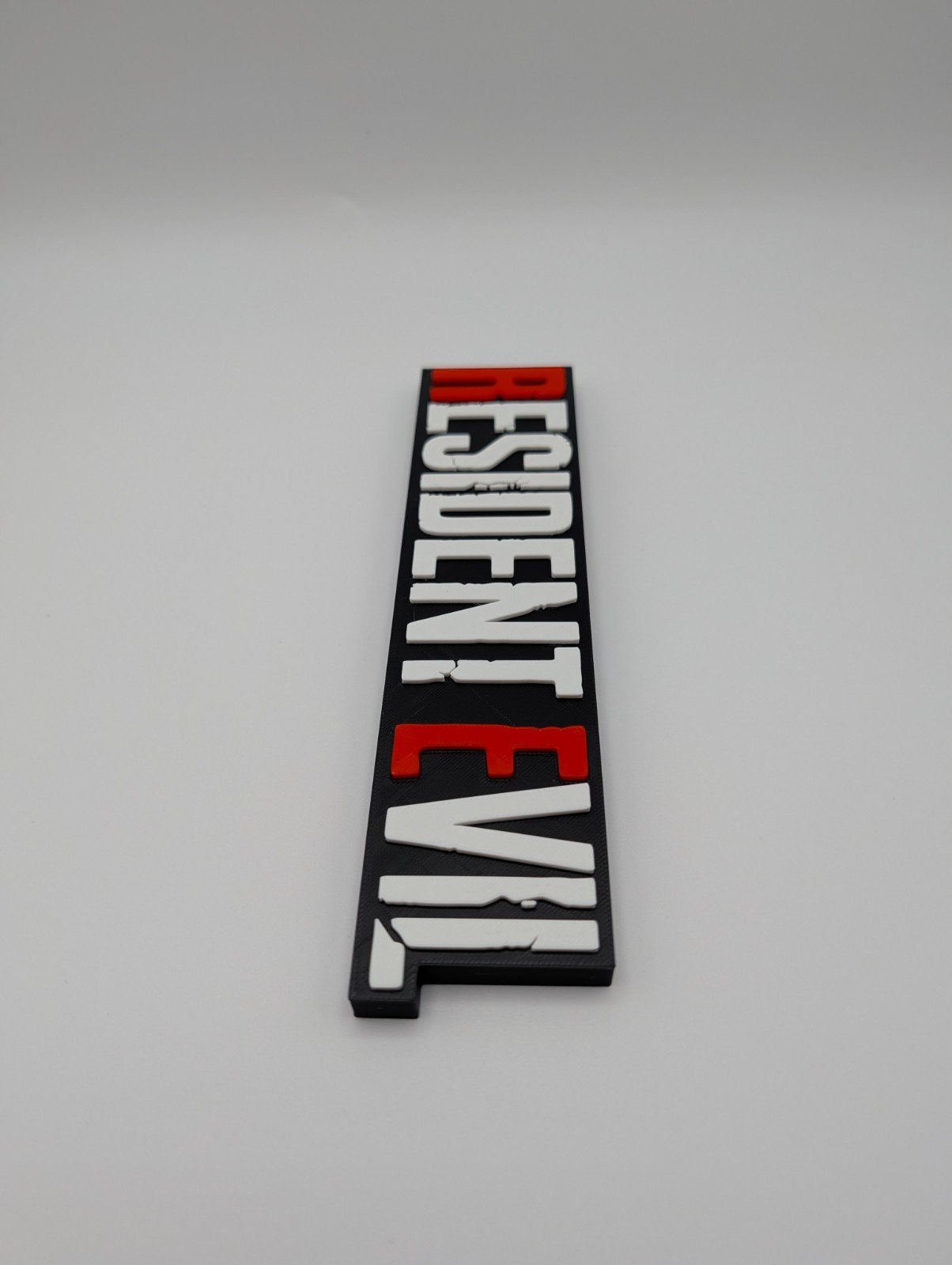 3D Printed Resident Evil Video Game Logo Display Sign For Video Game Collection
