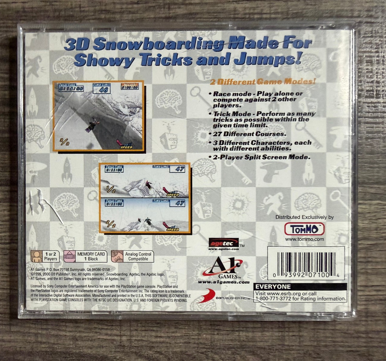 Snowboarding – Sony Playstation 1 PS1 – A1 Games – Acceptable Condition