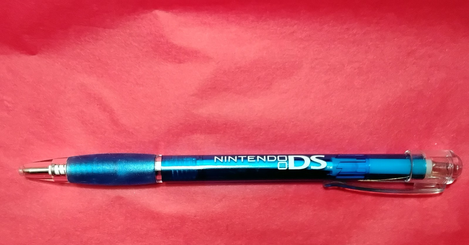 Authentic 2005 Nintendo DS Turquoise Blue Pen with rubber grip, never used