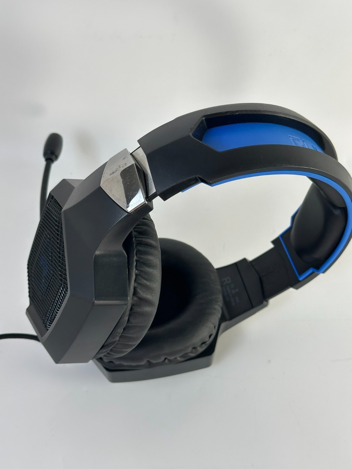 RUNMUS Gaming Headset Wired USB Stereo Headphones Mic PC PS4 PS5 Xbox Blue