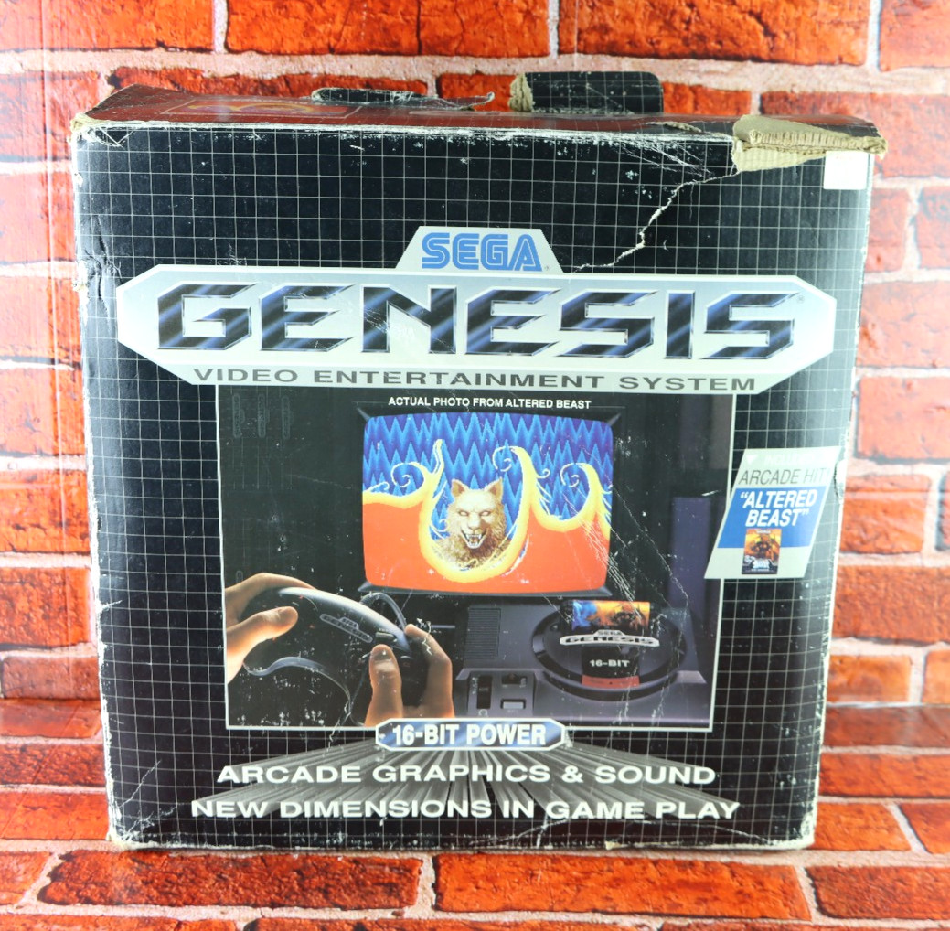 SEGA Genesis 16-Bit Model 1601 High Definition Graphics In Box Bundle WORKING