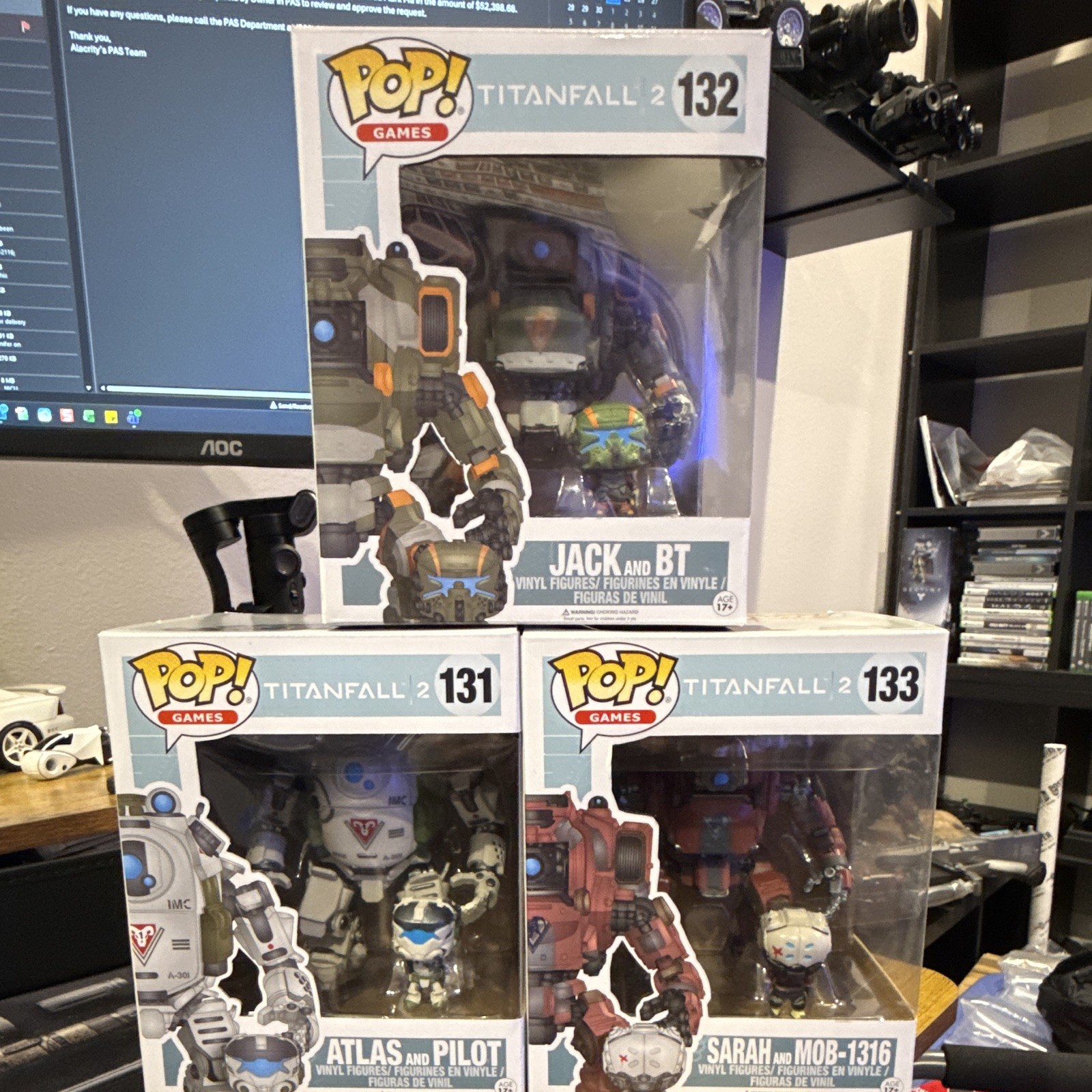 Funko Pop! Games Titanfall 2 Funko Exclusive Lot #131 #132 #133 Jack BT