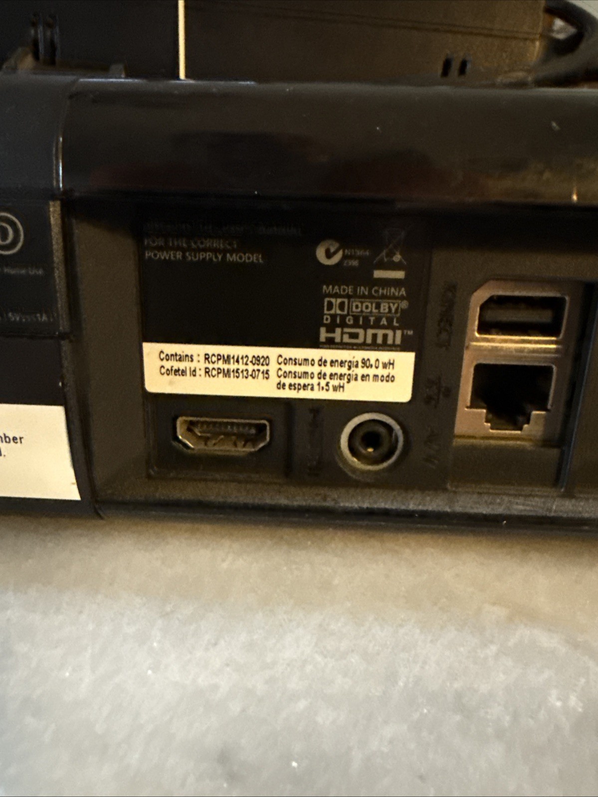 Xbox 360 E (Model 1538) Console Power Checked Only