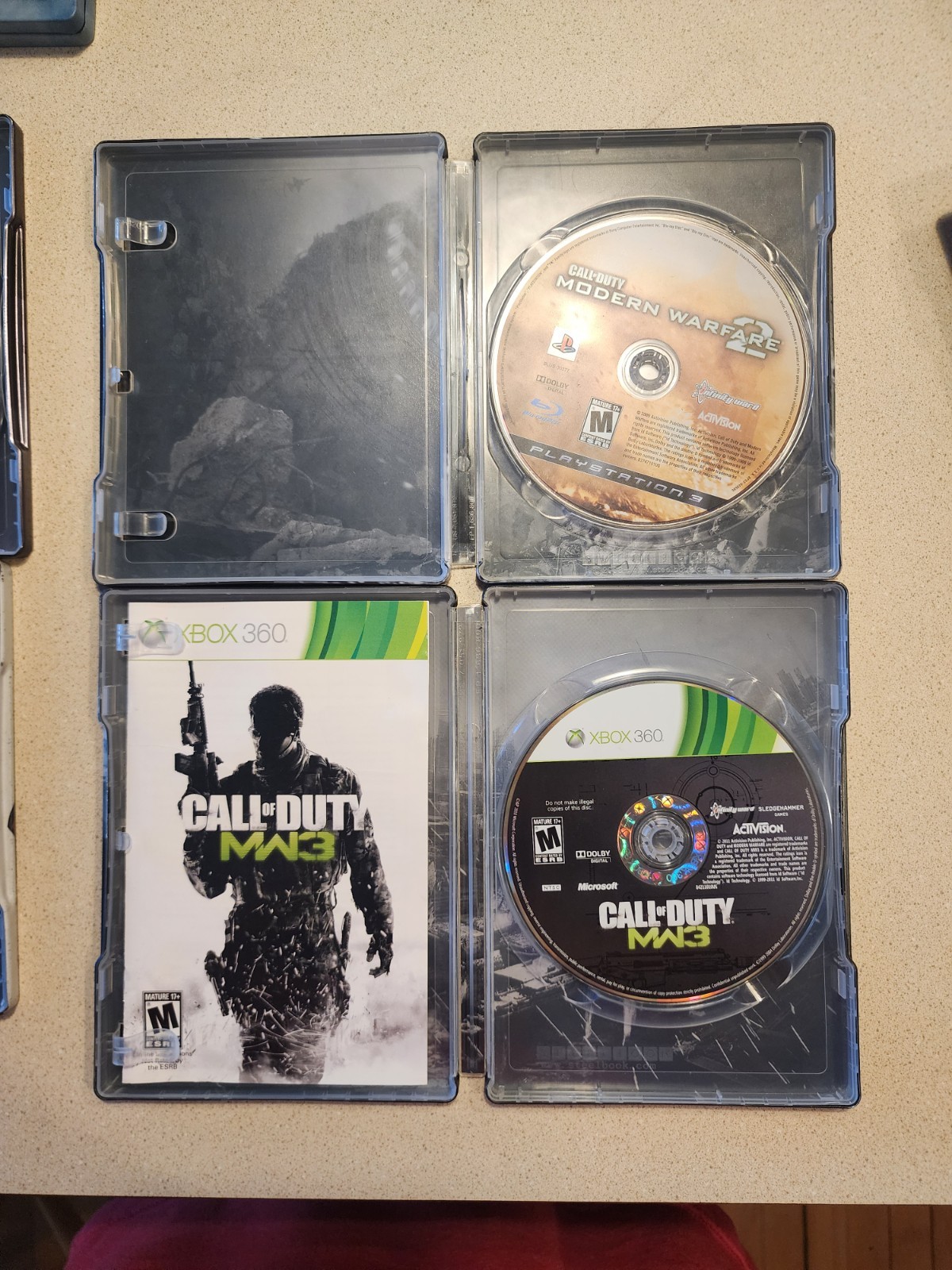 Call Of Duty Steel Case Collection Lot – Some Physical Copies Of Games Included