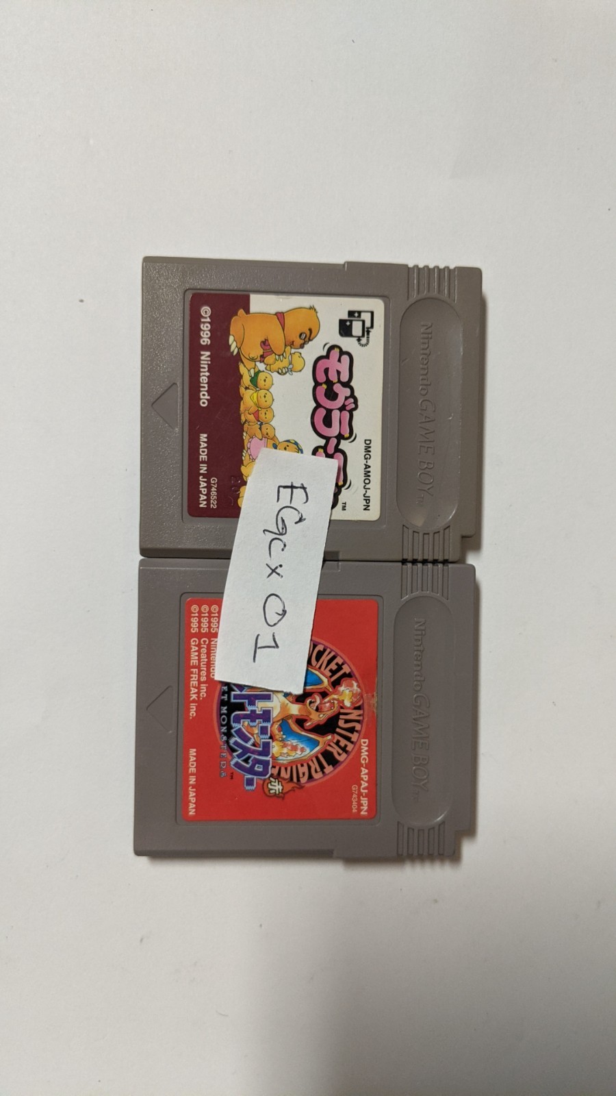 Nintendo Game Boy Japanese Lot of 2 – Mogura Nya & Pokemon Red – EGcx01