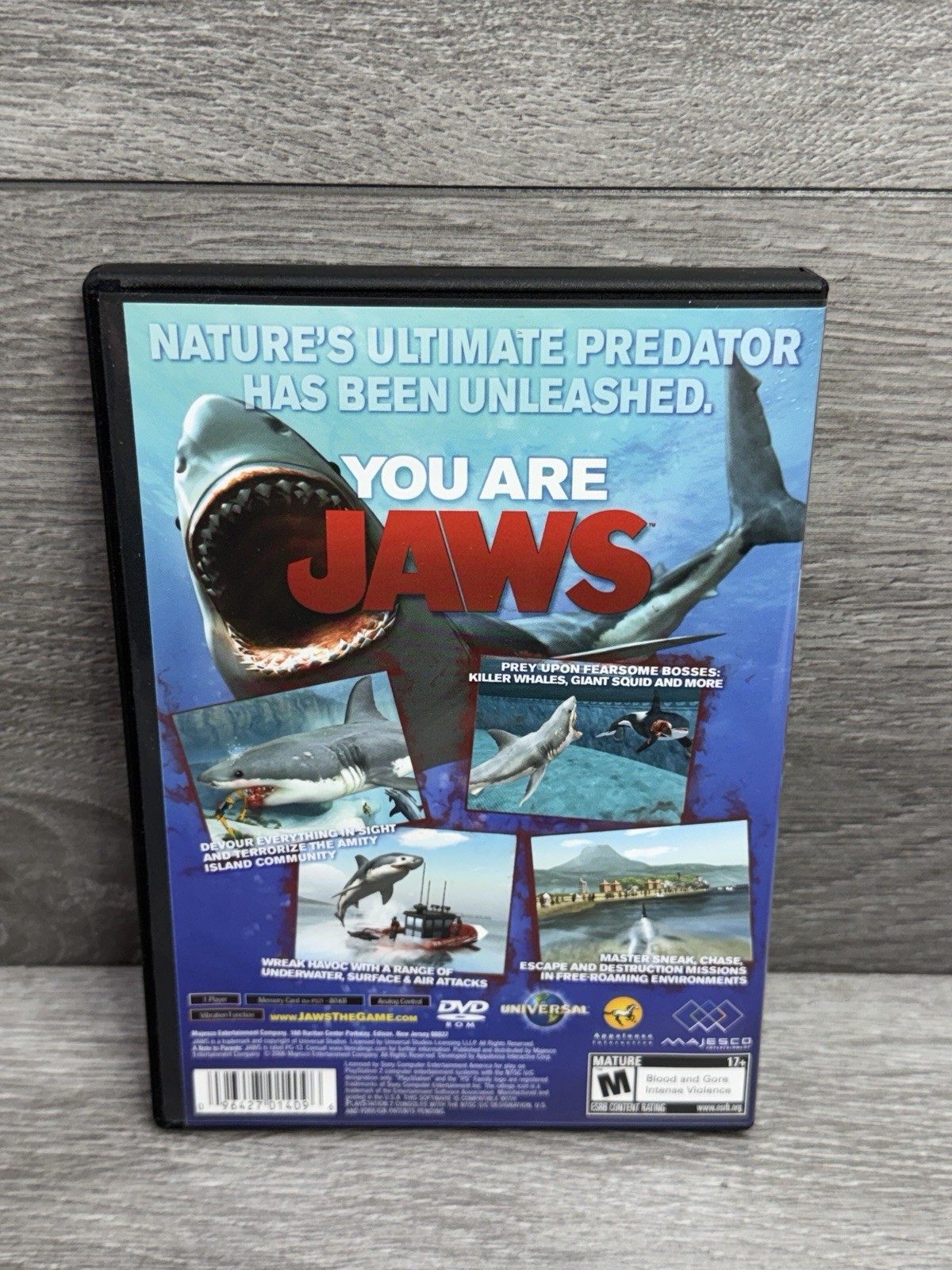 MINT💿! Jaws Unleashed VG Refurb + 1yr Warranty NO MANUAL PlayStation 2 PS2