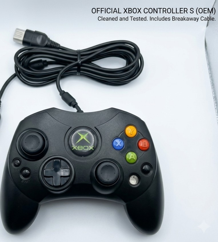Xbox Controller S Wired Black Model X08-69873 Original Tested