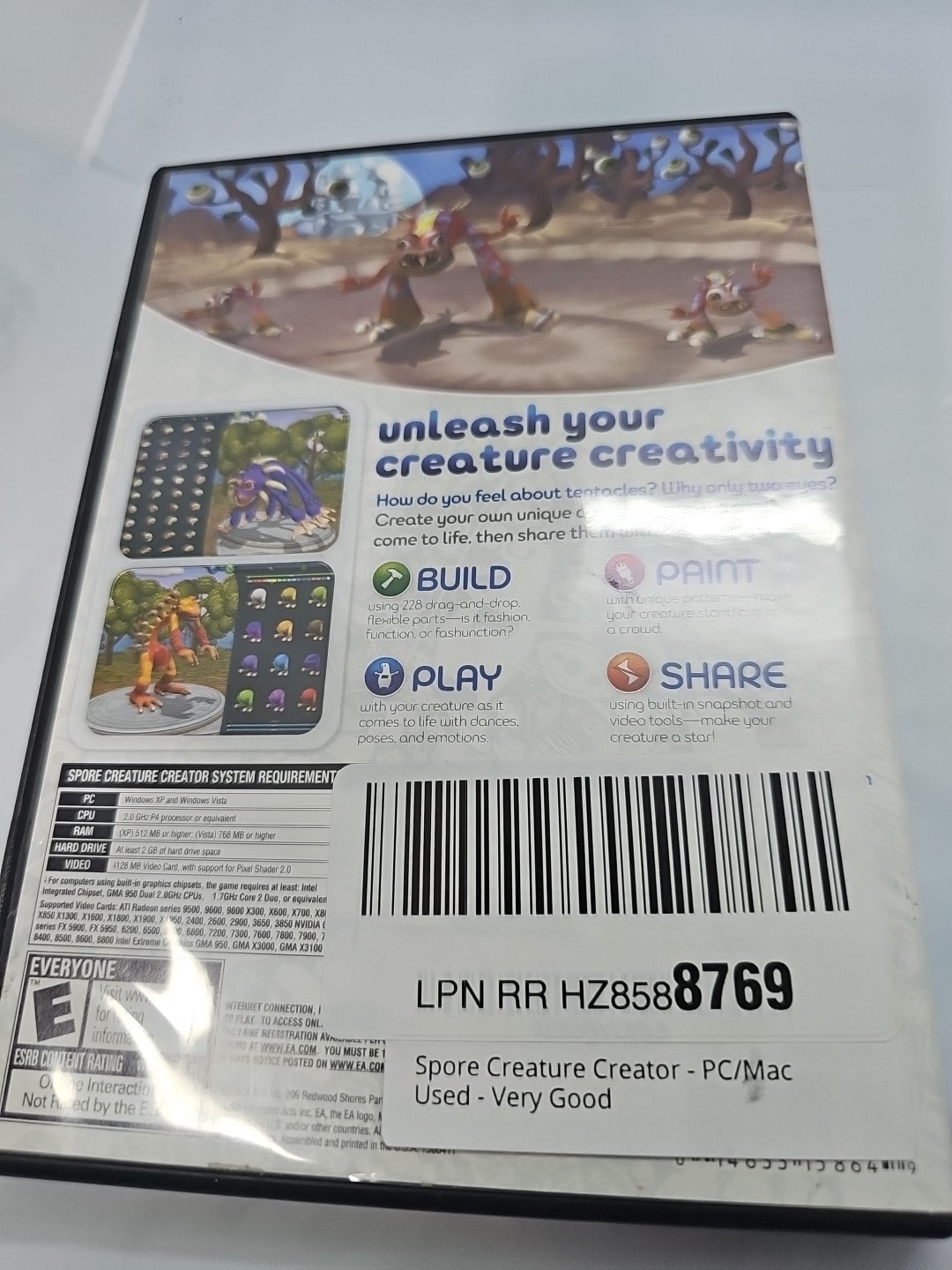 Spore Creature Creator PC Computer Complete CD-ROM