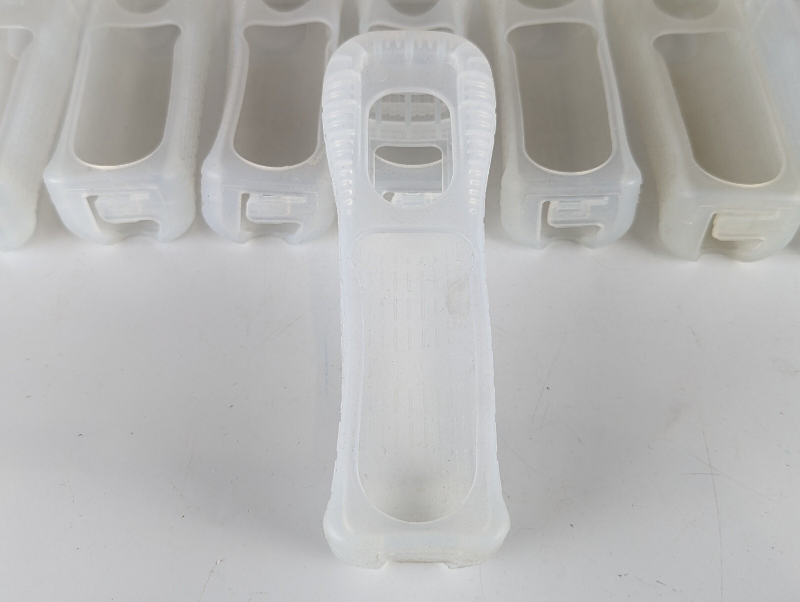 Official Nintendo Wii Remote Rubber Silicone Gel Cover Sleeves Clear Lot of 8